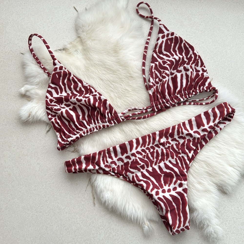Benoa Swim Red and White Bikini